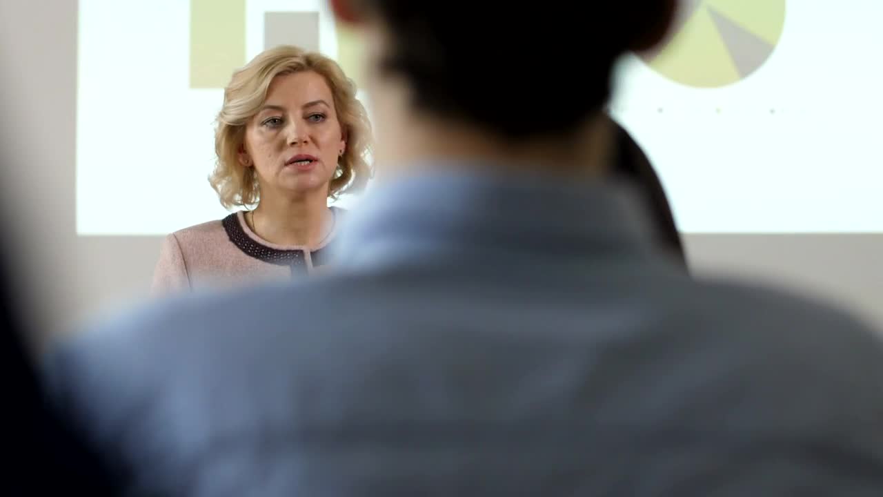 Stock Footage Woman Speaking To An Audience Live Wallpaper Free