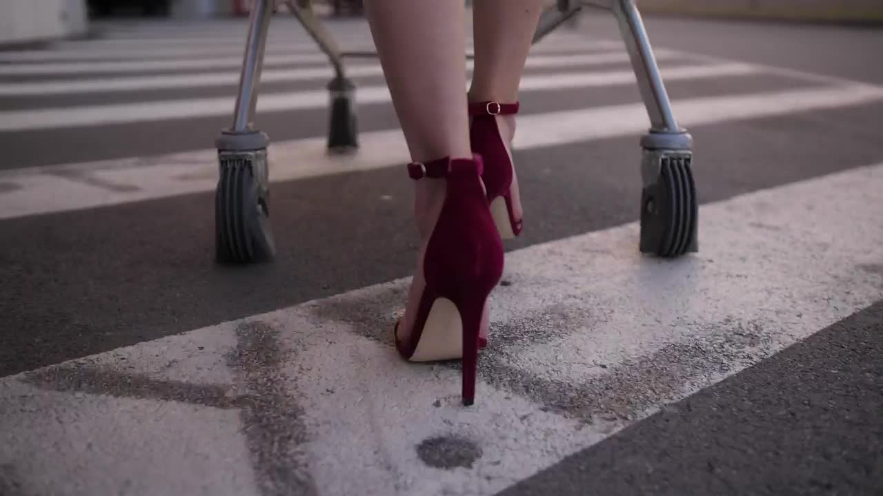 Stock Footage Woman Walking With A Shopping Cart Live Wallpaper Free