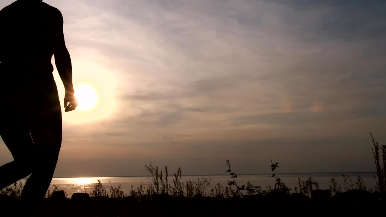 Stock Footage Woman Stretching At The Coast Live Wallpaper Free