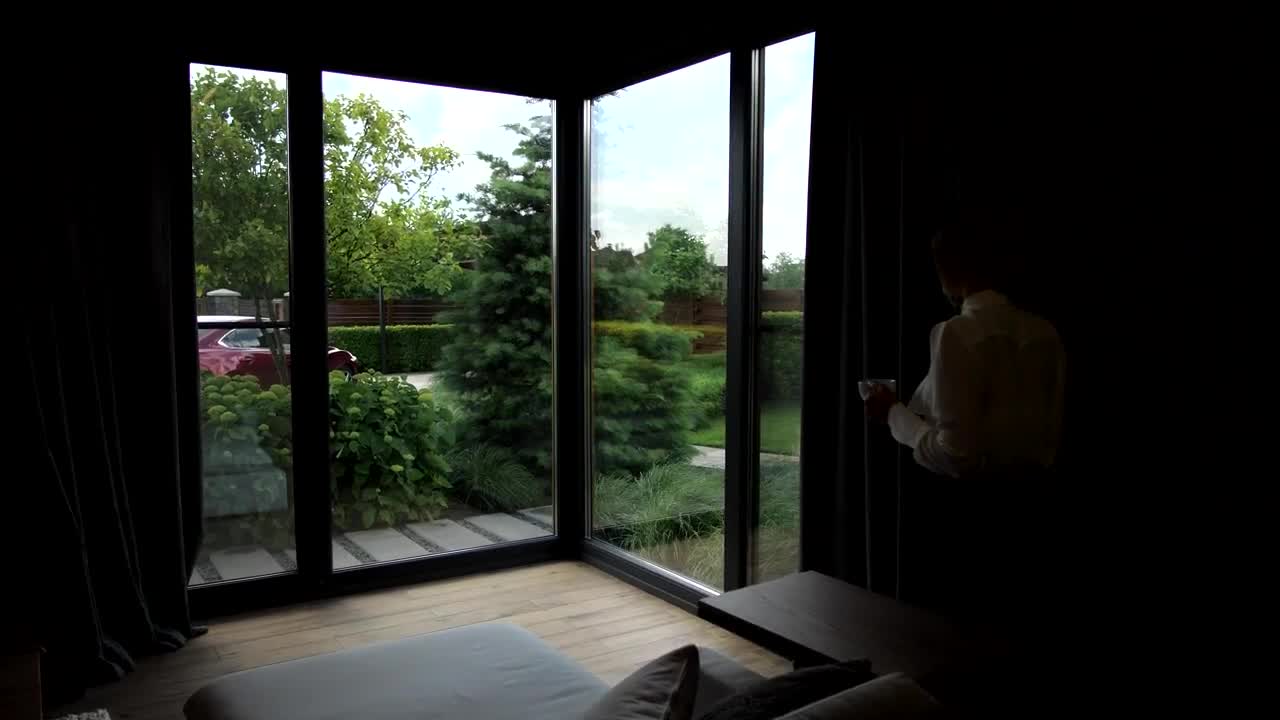 Stock Footage Woman Having A Morning Coffee Live Wallpaper Free