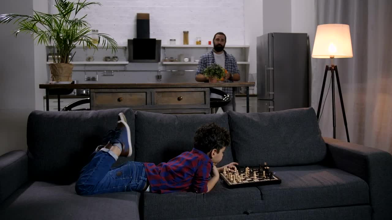 Stock Footage Young Man Playing Chess Live Wallpaper Free