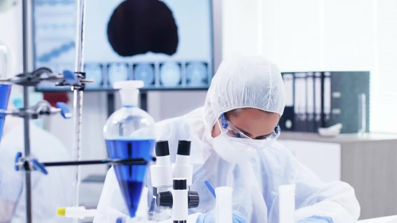 Stock Footage Woman In Full Protective Clothing Live Wallpaper Free