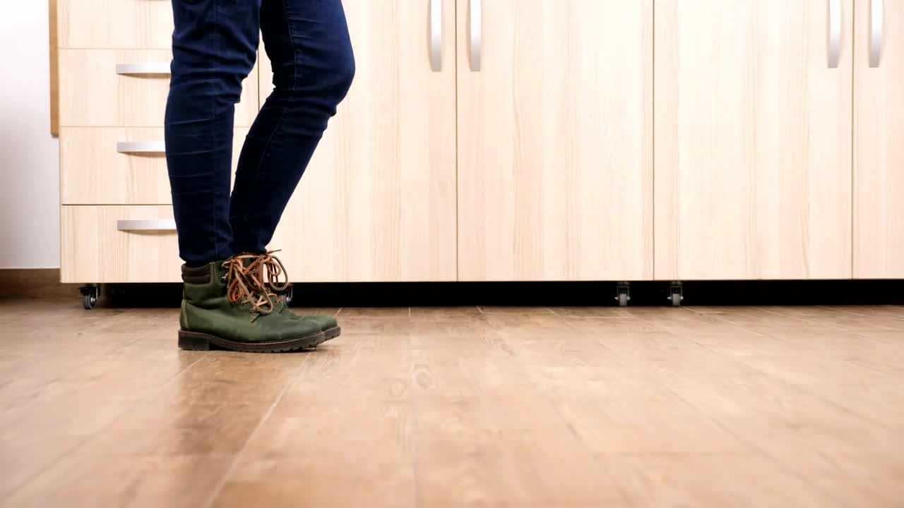 Stock Footage Woman Dancing On The Kitchen Floor Live Wallpaper Free
