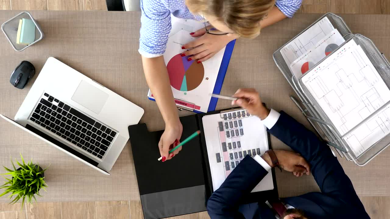 Stock Footage Working With Graphs Live Wallpaper Free