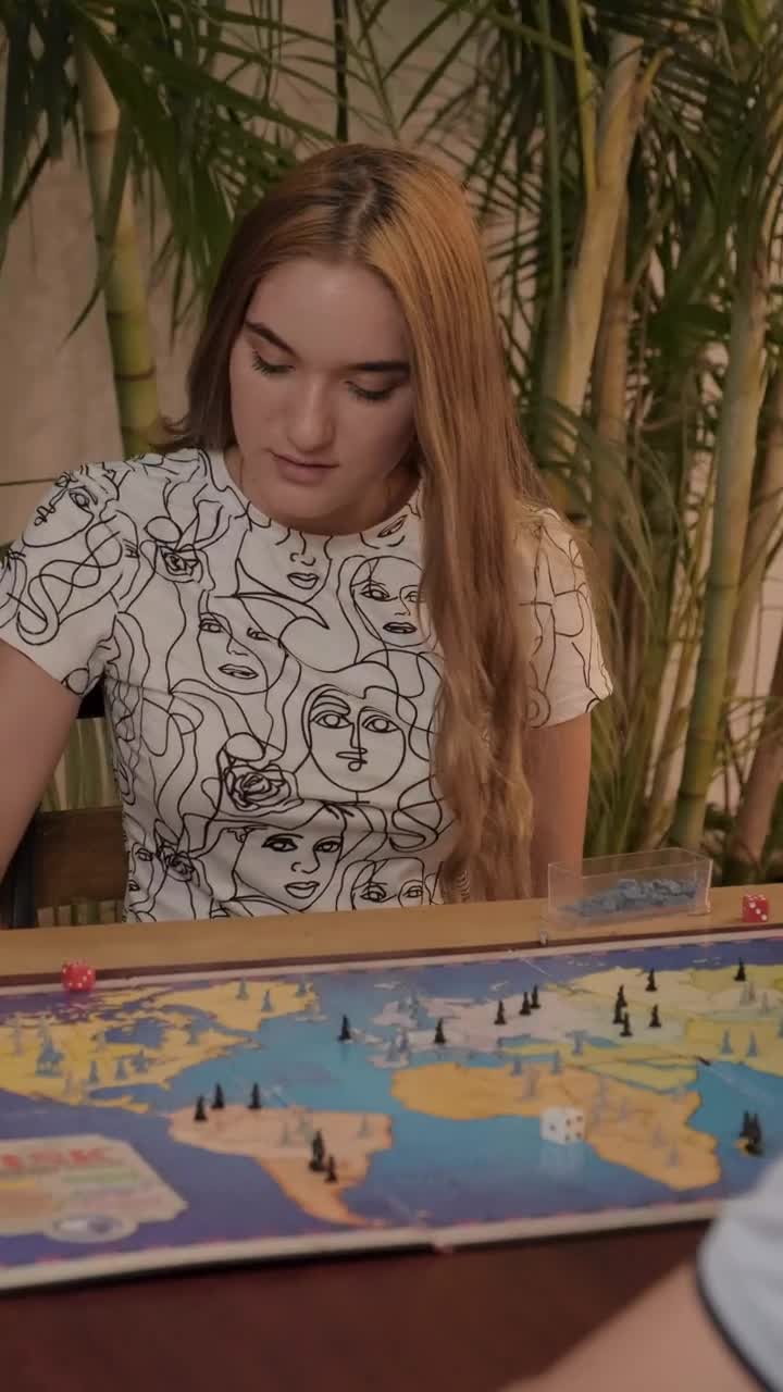 Stock Footage Young Woman Playing Risk Live Wallpaper Free