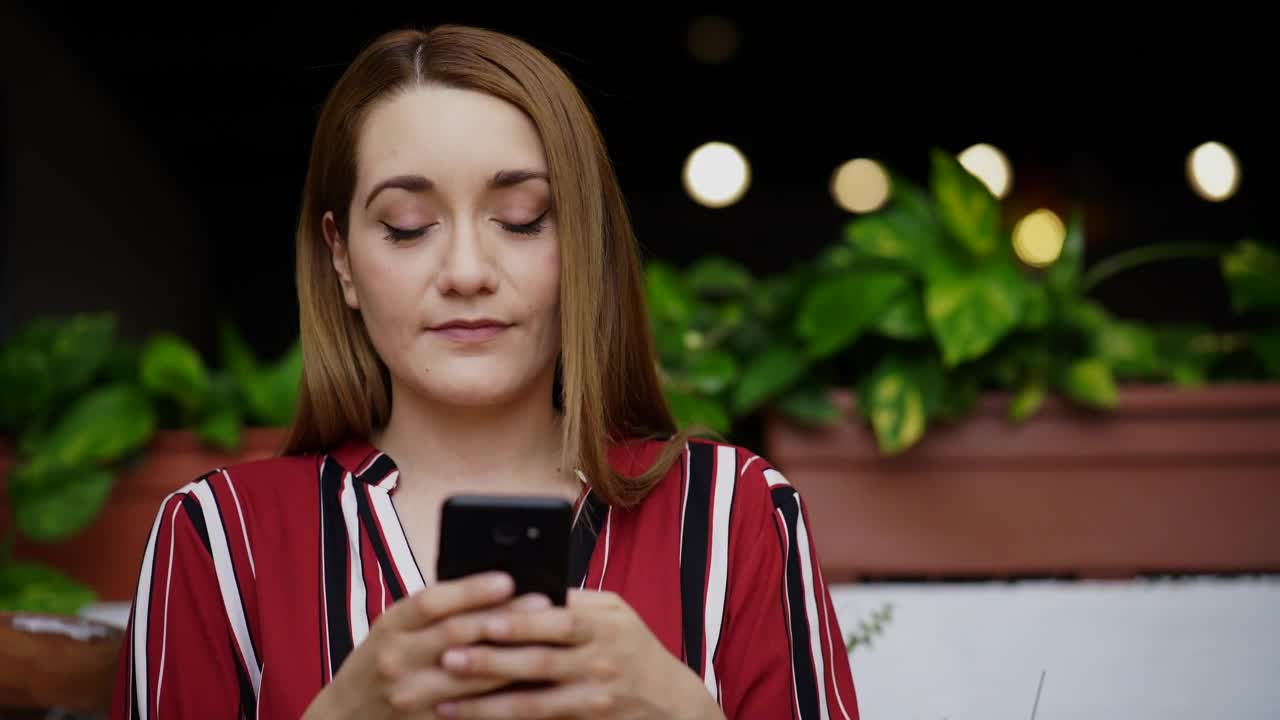 Stock Footage Young Woman Laughing With Her Cellphone Live Wallpaper Free