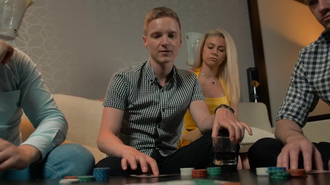 Stock Footage Young People Playing Poker In A Room Live Wallpaper Free