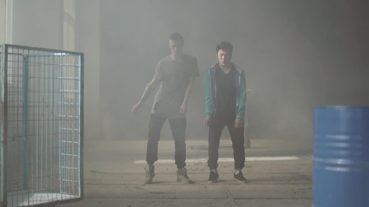 Stock Footage Young Hip Hop Dancers In An Abandoned Building Live Wallpaper Free