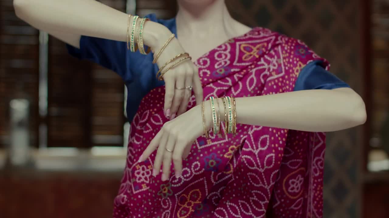 Stock Footage Woman Dances Doing Movements With Her Hands Live Wallpaper Free