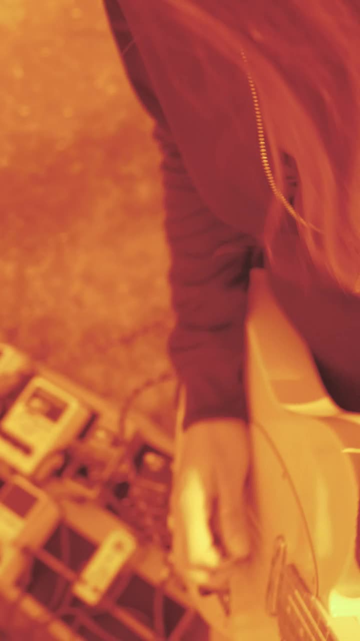 Stock Footage Young Woman Making Cry To An Electric Guitar Live Wallpaper Free