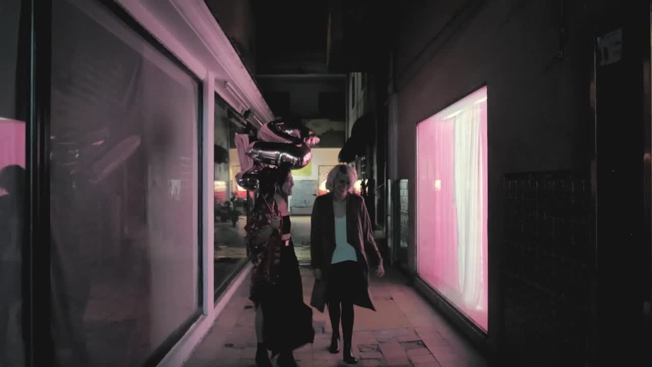 Stock Footage Women Walking Down Alleyway Live Wallpaper Free