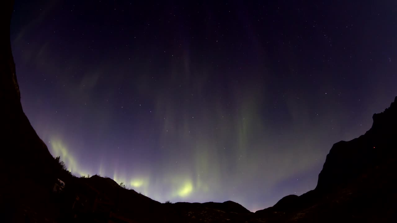 Stock Footage Yellow Northern Lights In Norway Live Wallpaper Free