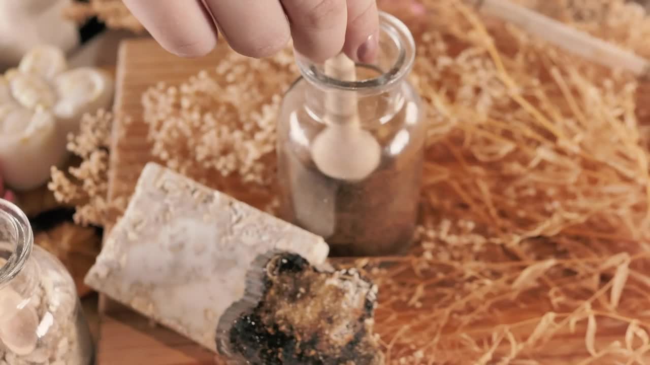 Stock Footage Woman Mixing Ingredients To Make Sope Live Wallpaper Free