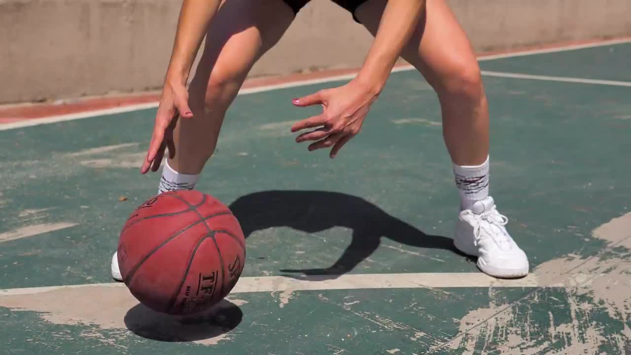 Stock Footage Woman Training For Basketball Live Wallpaper Free
