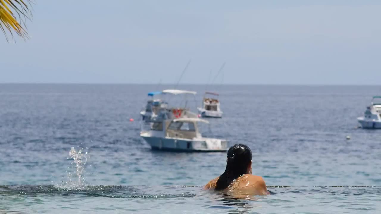 Stock Footage Woman Swimming In Ocean Pool Live Wallpaper Free