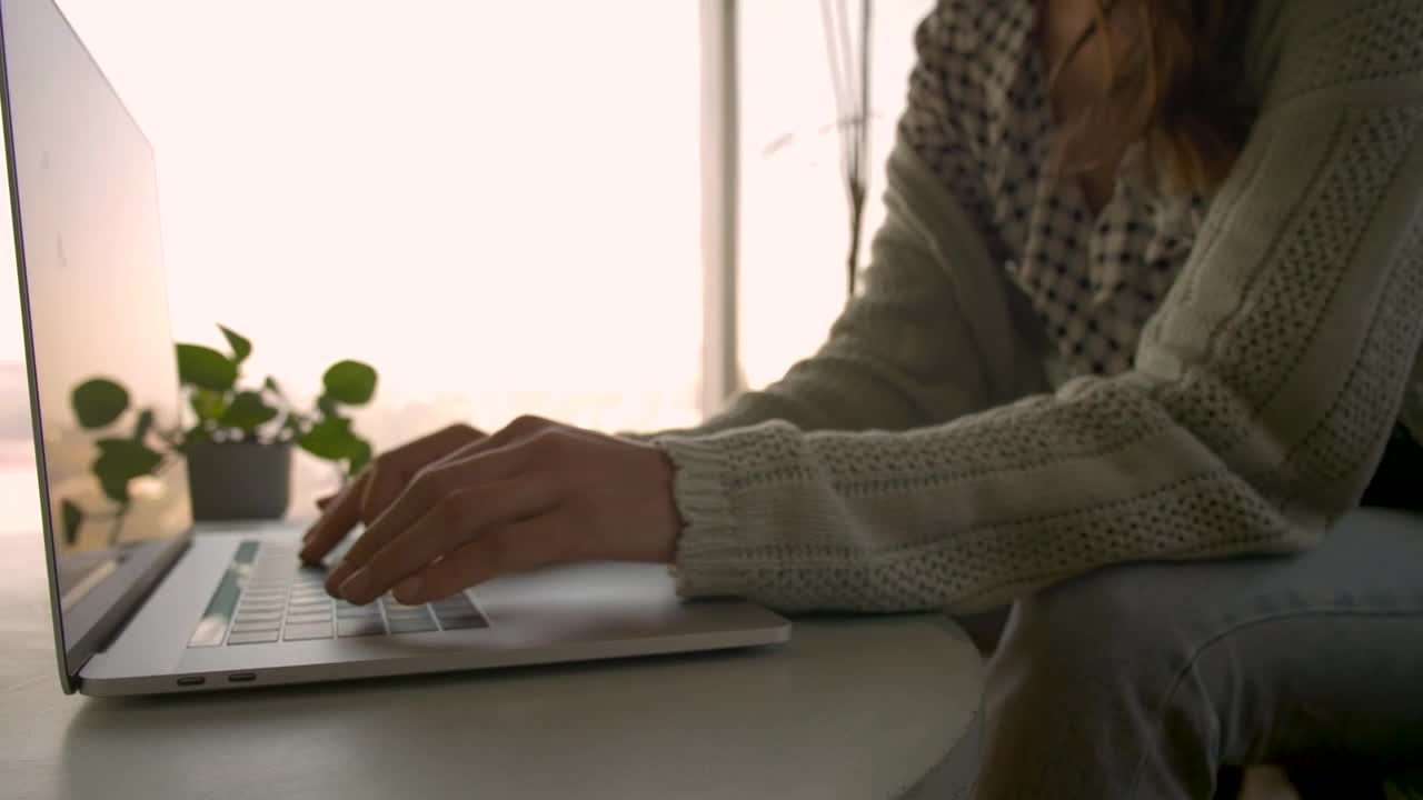 Stock Footage Woman Working On A Laptop Live Wallpaper Free