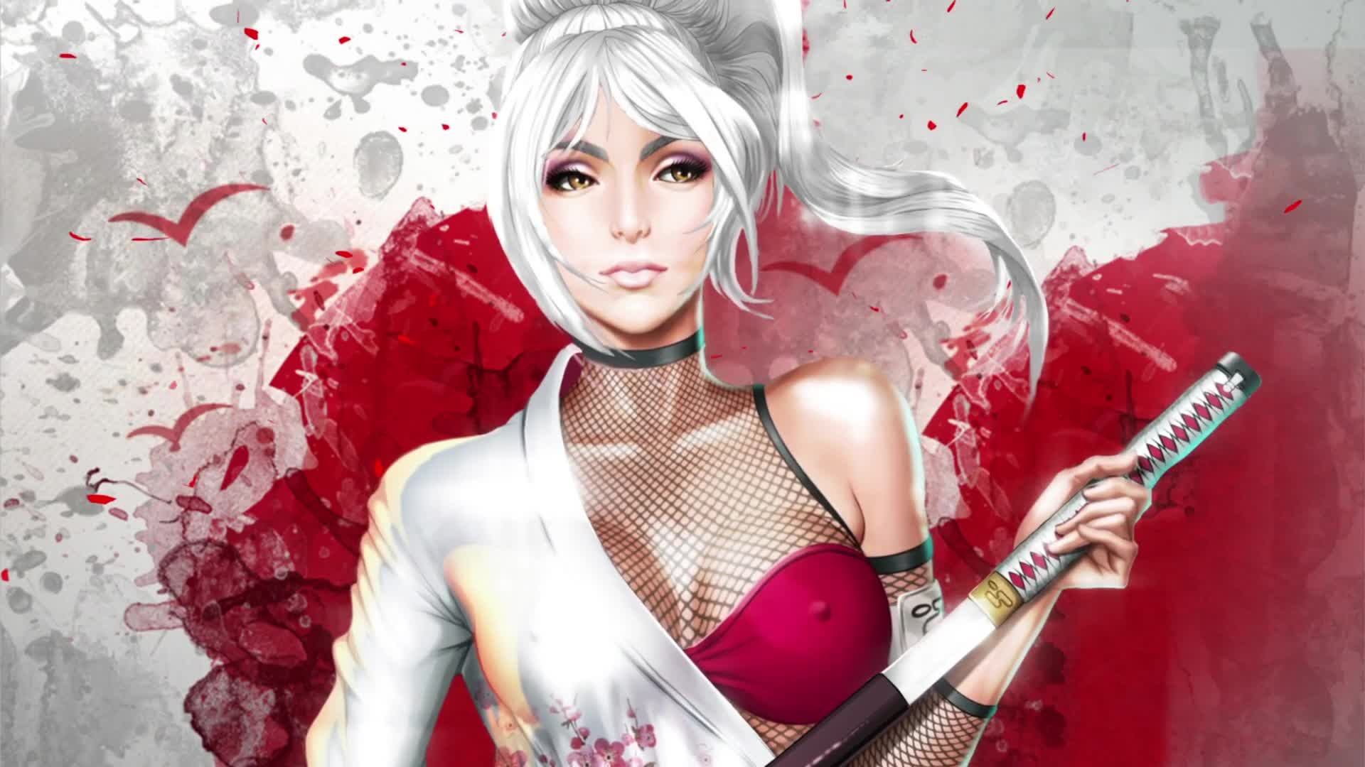 Samurai Girl Katana Live Wallpaper For PC