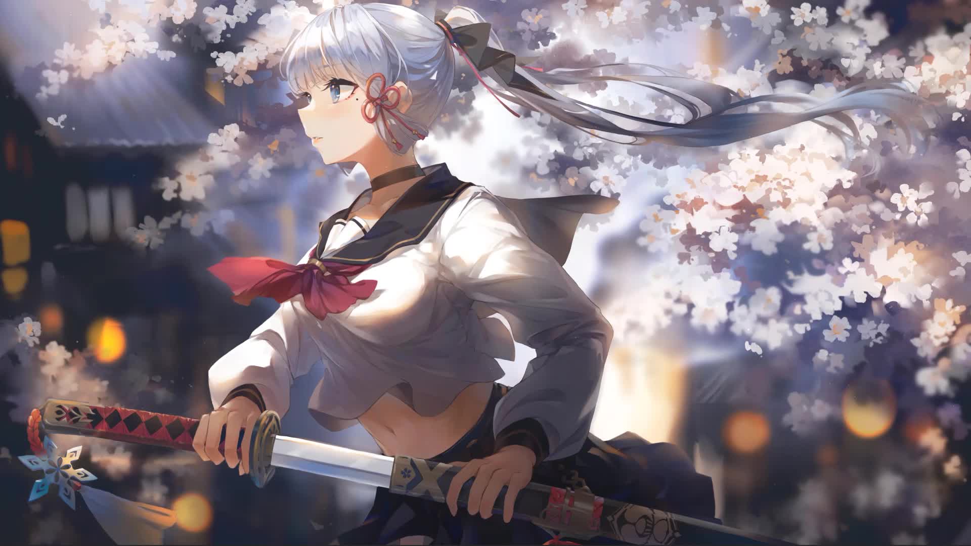 Ayaka, Anime, Kamisato, Genshin Impact, Game, Live Wallpaper