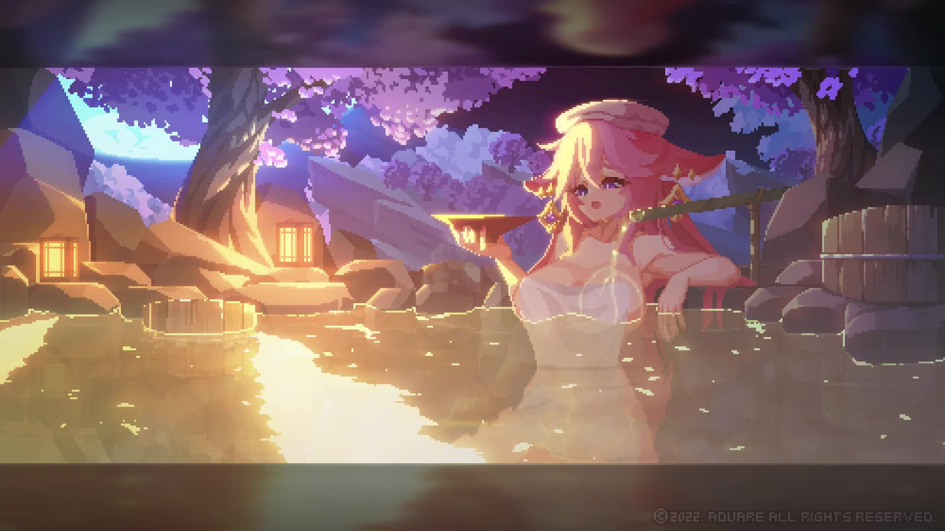 Pixel Yae Miko Secret Time Live Wallpaper Anime