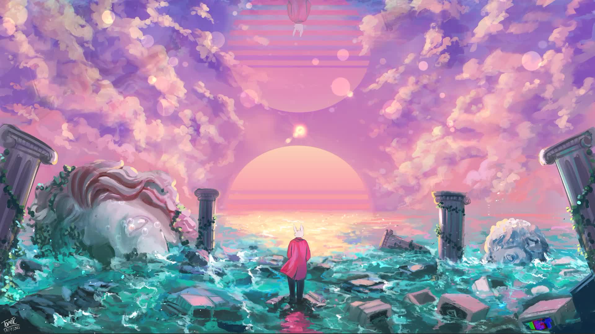 Vapors Ruin Vaporwave Live Wallpaper
