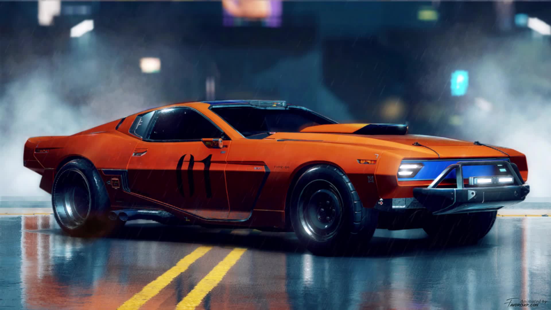 Cyberpunk 2077 Car General Lee Animated Wallpaper