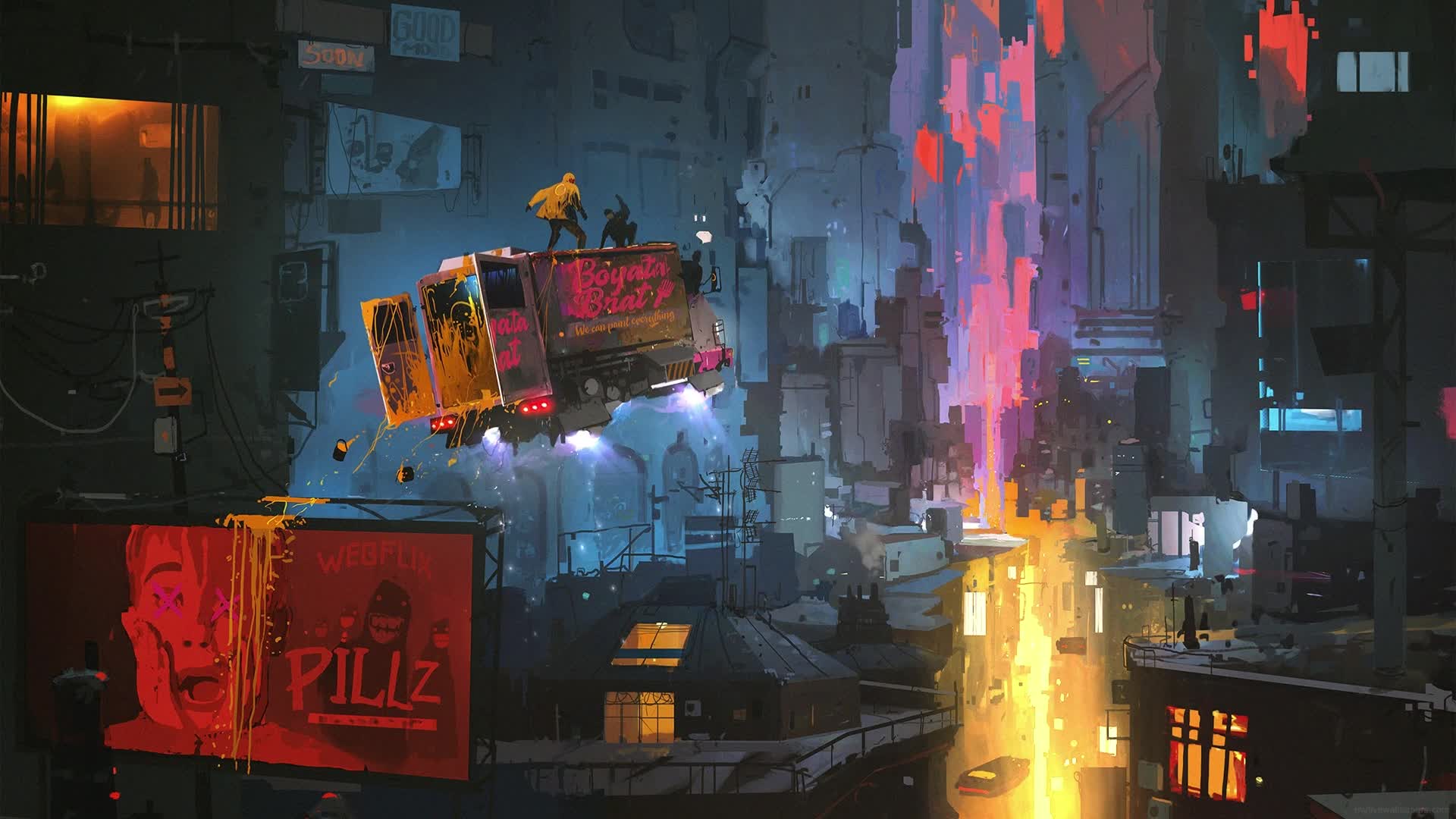 Cool PC Paint Truck Escape Live Wallpaper