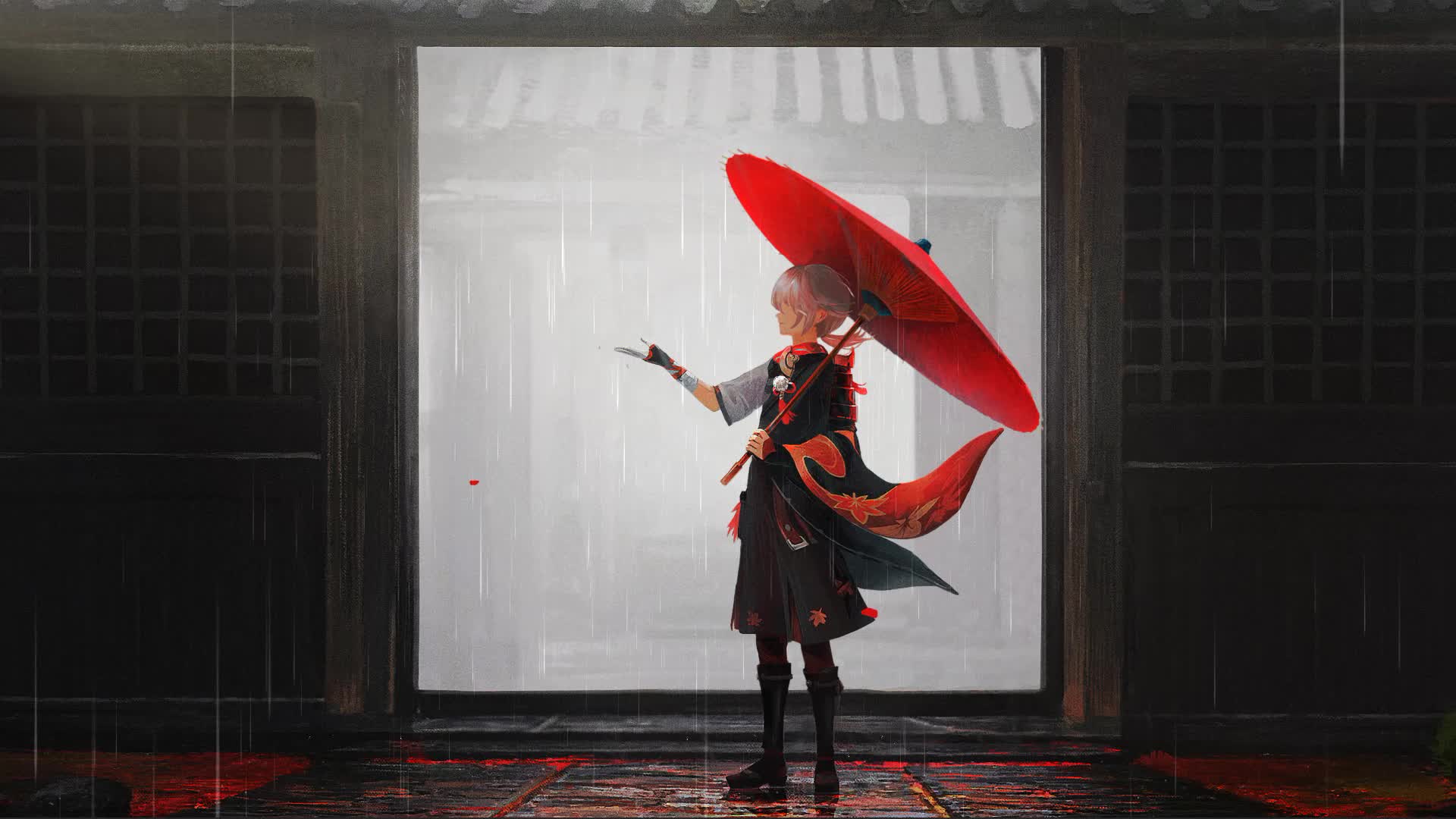 Kaedehara Kazuha Rain Live Wallpaper