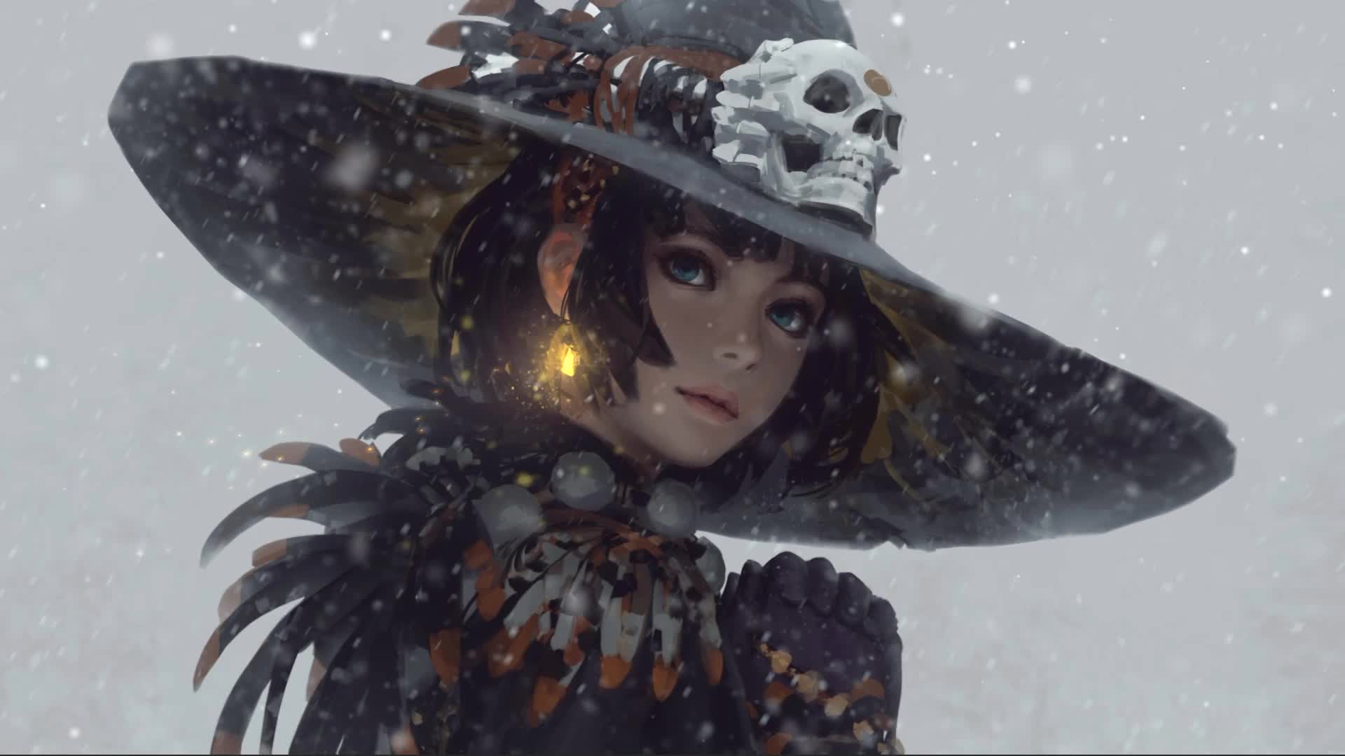 Snow Spark Girl Live Wallpaper