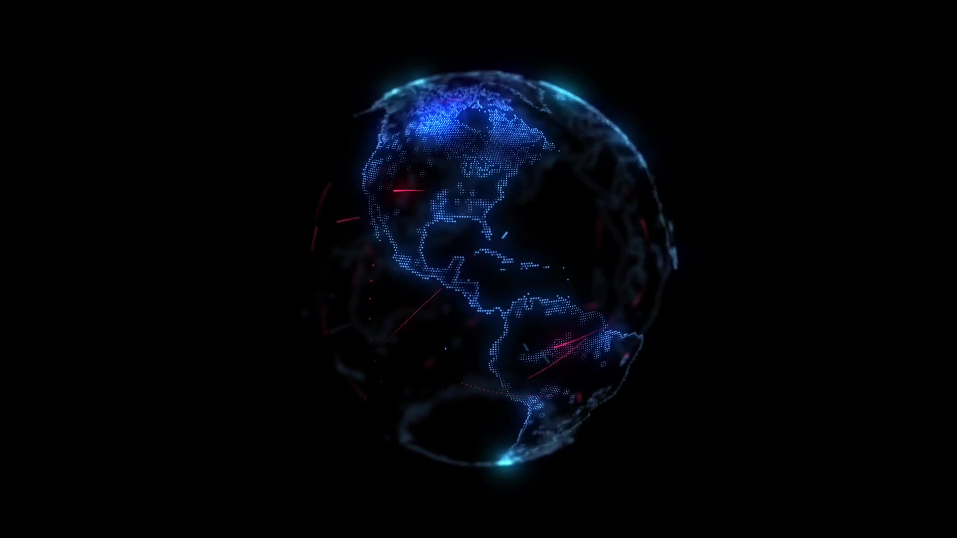 blue planet earth hologram animated desktop wallpaper