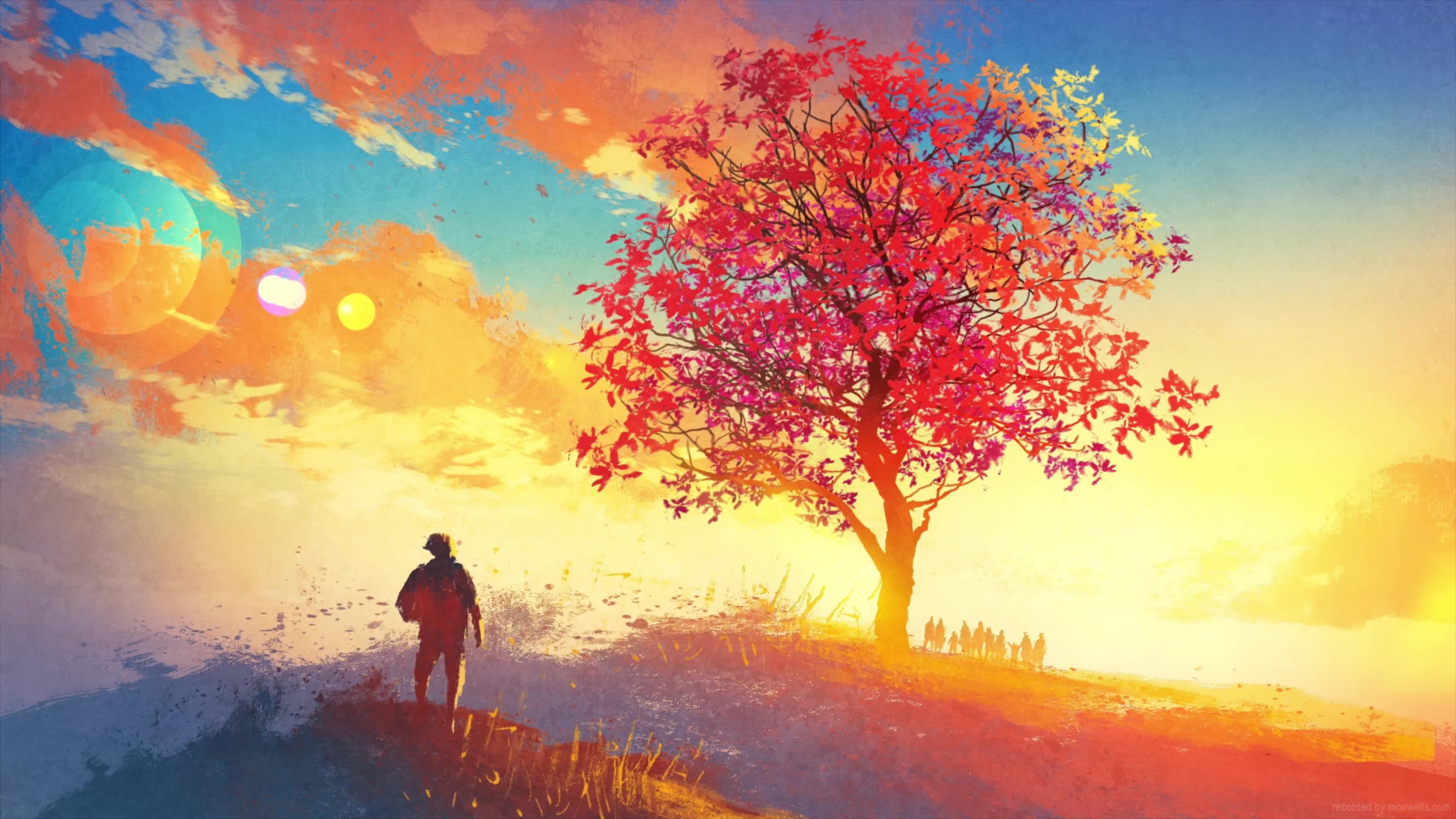Desktop Autumn Sunrise Live Wallpaper