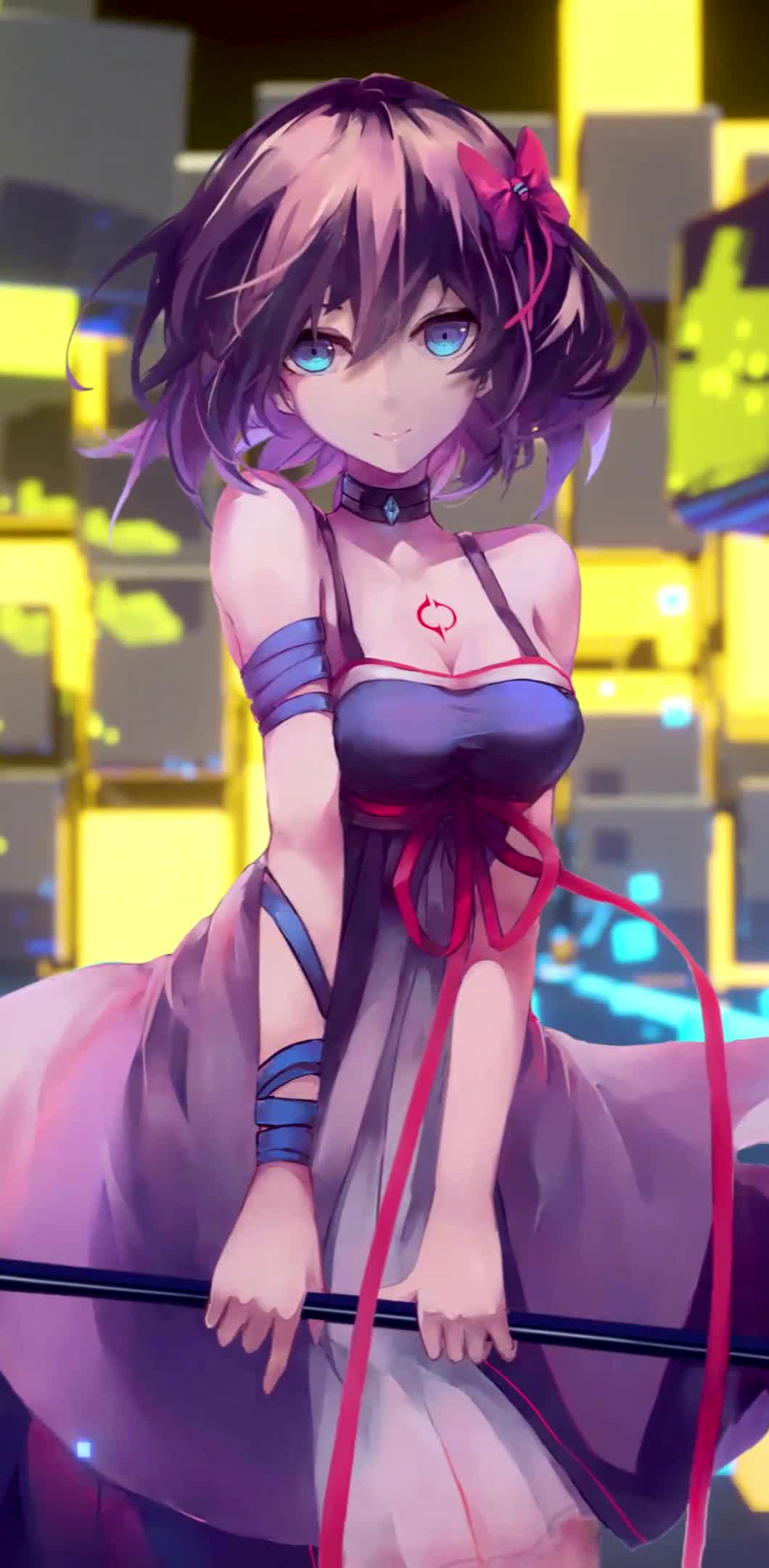 Seele Anime Girl 4k Live Phone Wallpaper