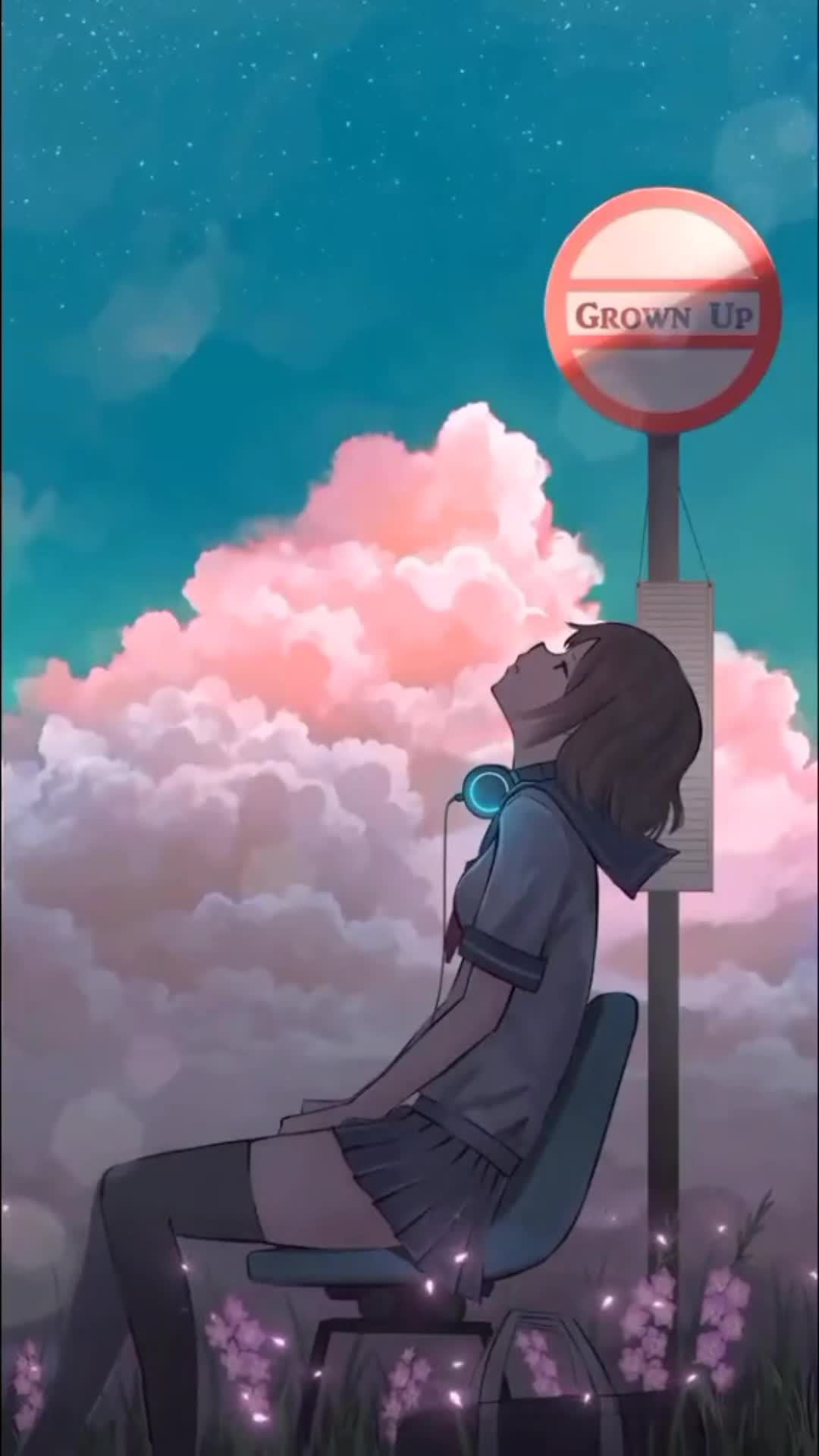 iPhone and Android Anime Gown Up Live Phone Wallpaper