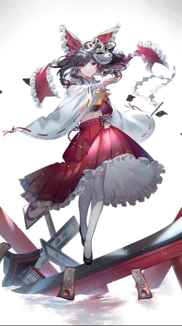 Anime Hakurei Reimu Touhou Live Wallpaper For Phone