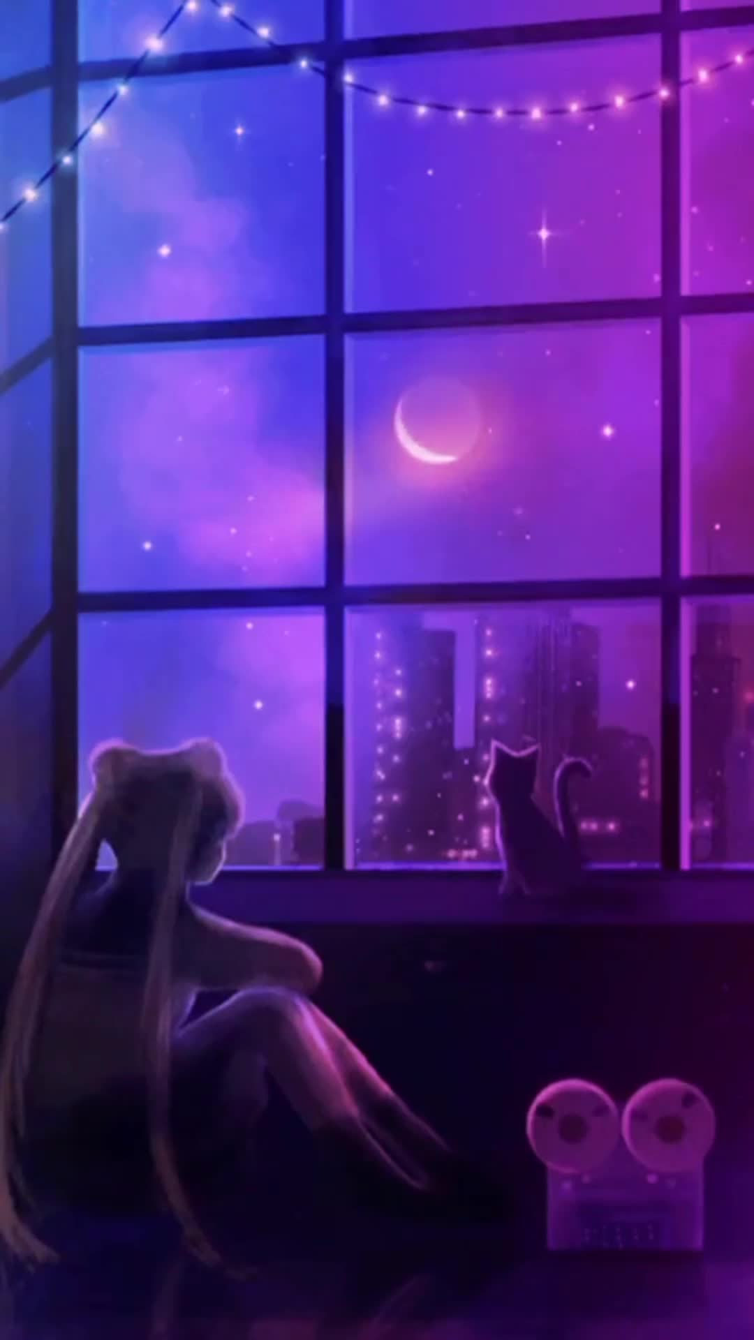 iPhone and Android Chilled Moon Night Phone Live Wallpaper