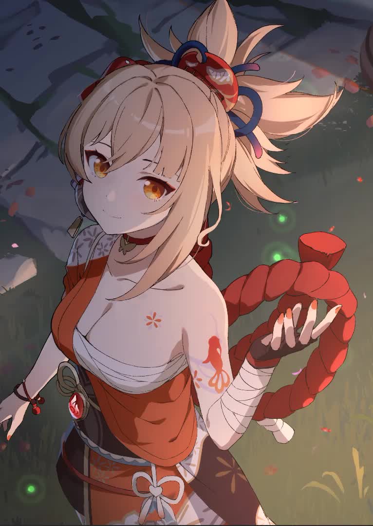 Genshin Impact Yoimiya Top View Android  iPhone Live Wallpaper