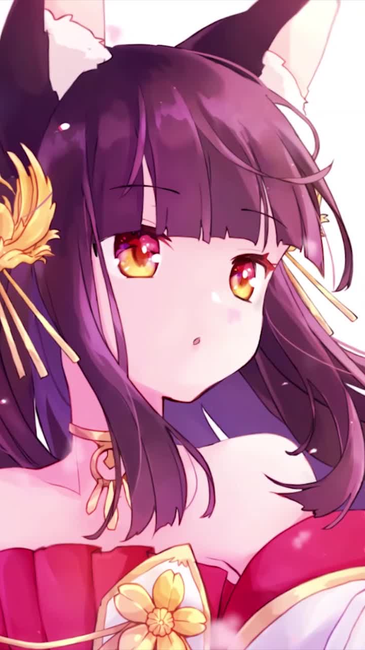 iPhone and Android Nagato Azur Lane Cherry Blossom Live Phone Wallpaper