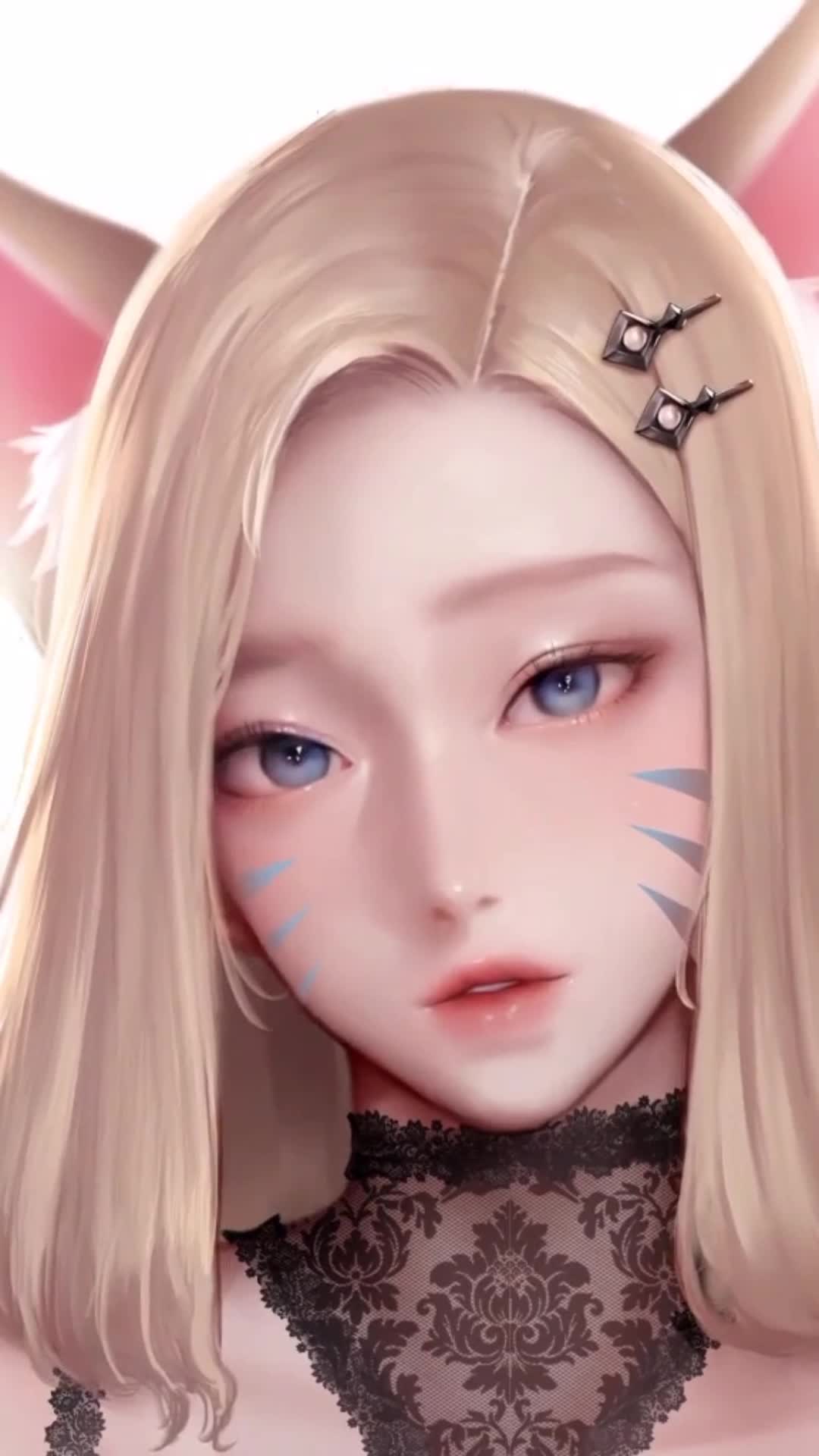 iPhone and Android Ahri Kda Cgi Face Anime Live Phone Wallpaper