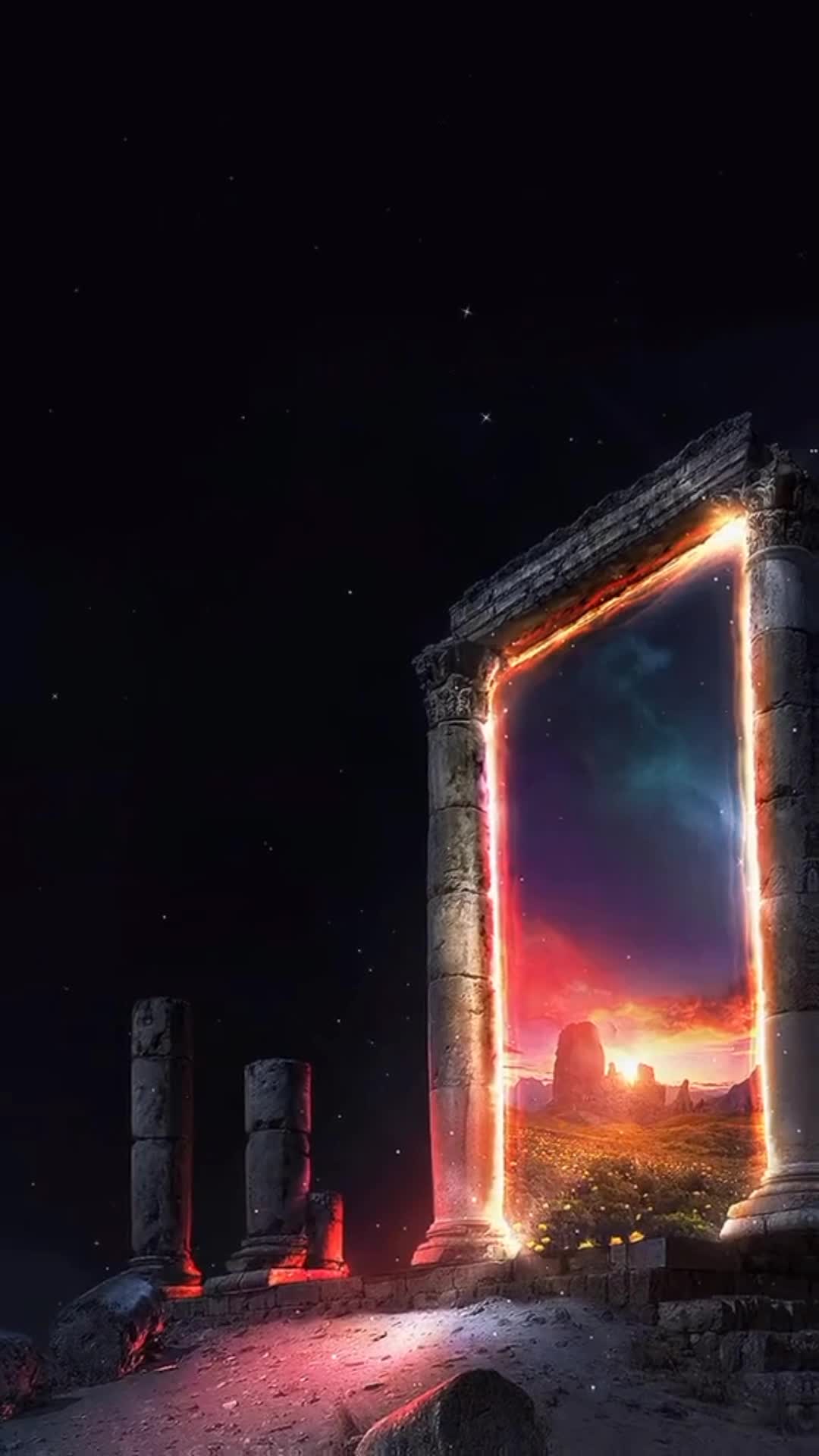 iOS iPhone  Android HD Portal Aesthetic Landscape Live Wallpaper