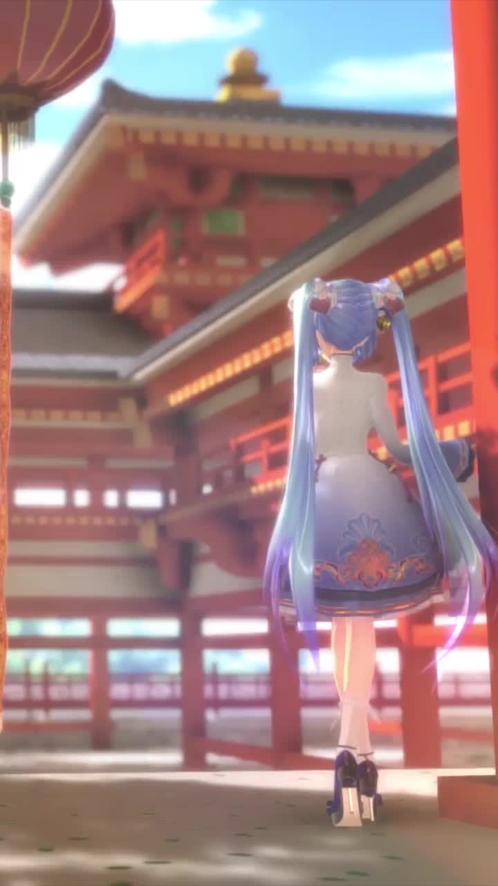 Hatsune Miku Wind Live Anime Phone Wallpaper to iPhone and Android