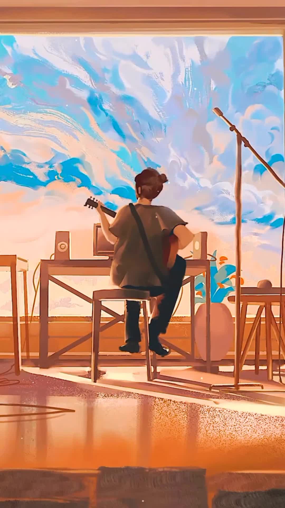 Android  iOS iPhone  Relaxing clouds music live wallpaper