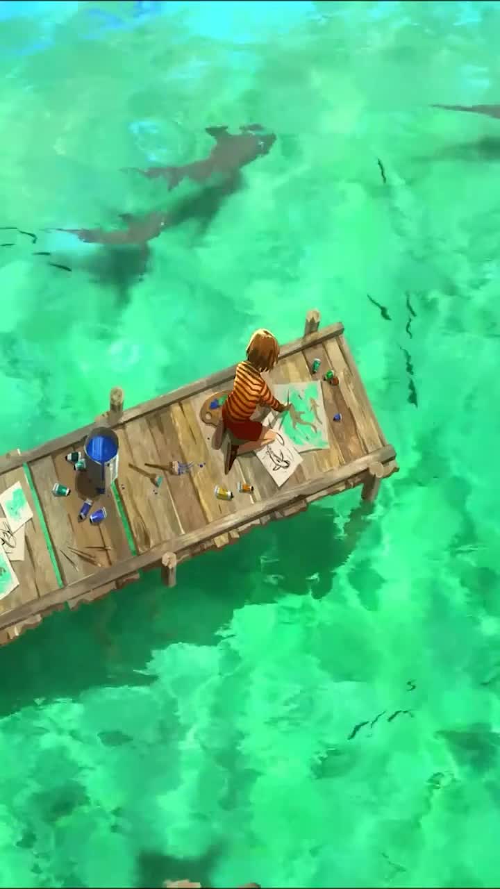 Android  iOS iphone Mobile Painting The Shark 画鲨鱼 Free Live Wallpaper