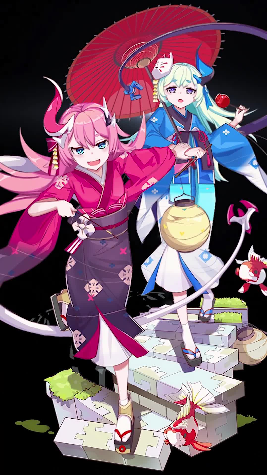 Vodka Girls Houkai Impact 3rd Anime Live Phone Wallpaper