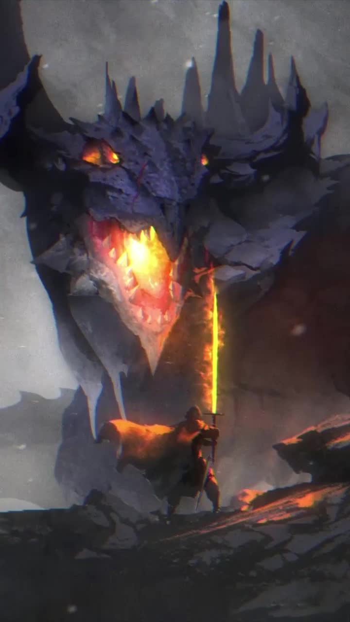 iPhone and Android Dragon Slayer Battle Live Phone Wallpaper