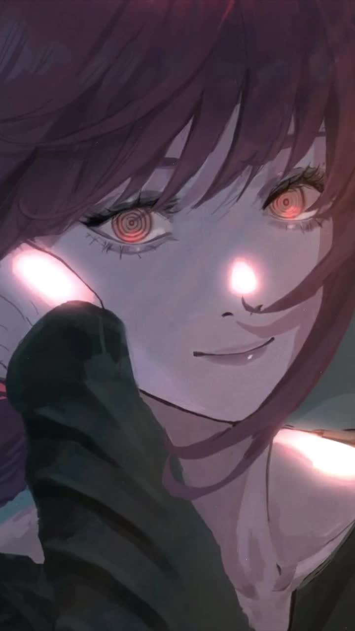 iPhone and Android Makima Smile Chainsaw Man Live Phone Wallpaper