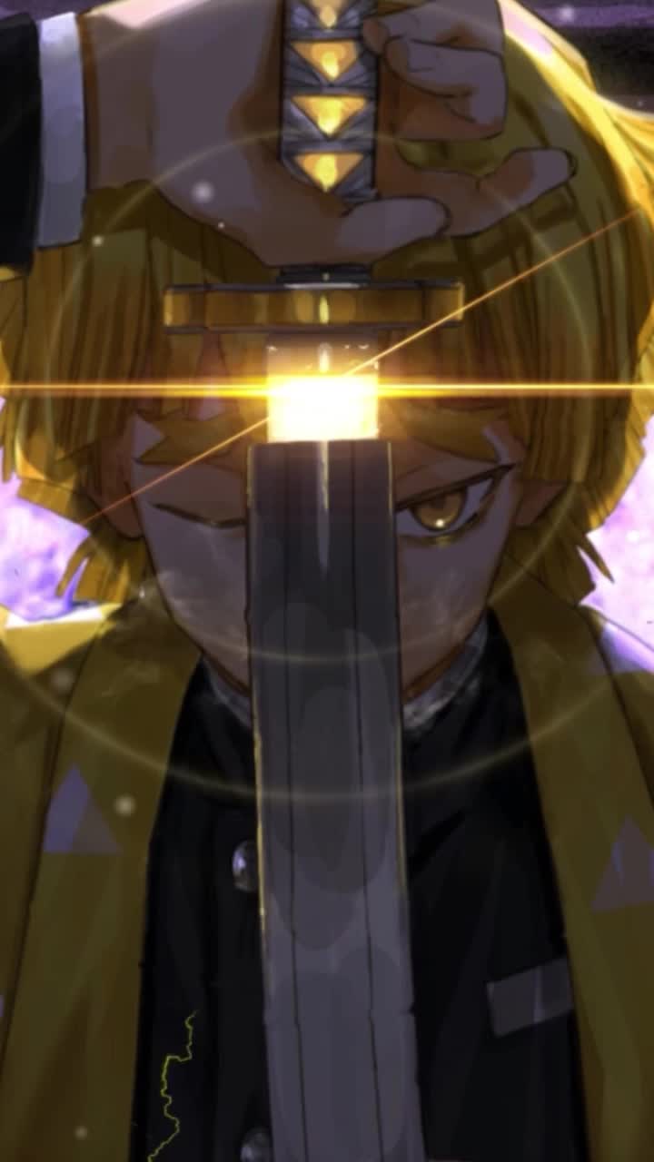 Live Phone Zenitsu Agatsuma Katana Demon Slayer Wallpaper To iPhone And Android