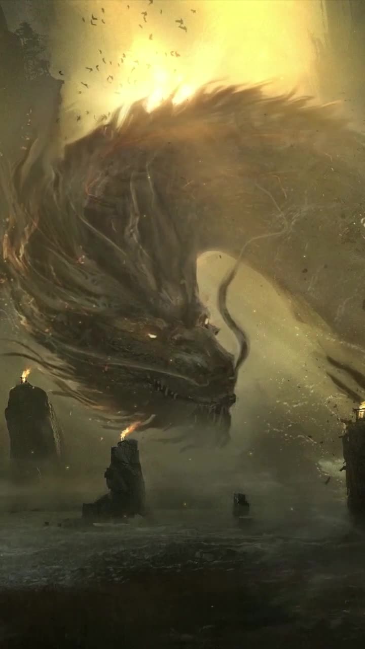 iPhone and Android Mythical Dragon Live Phone Wallpaper