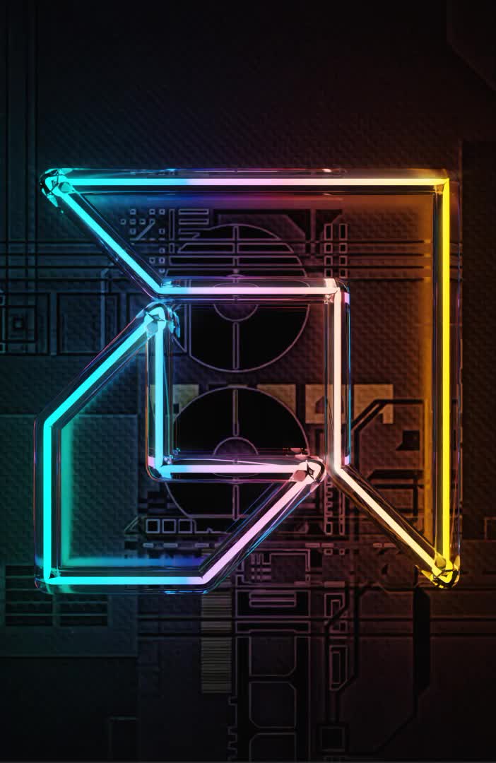 Android  iPhone AMD Neon Glow Live Wallpaper For Phone