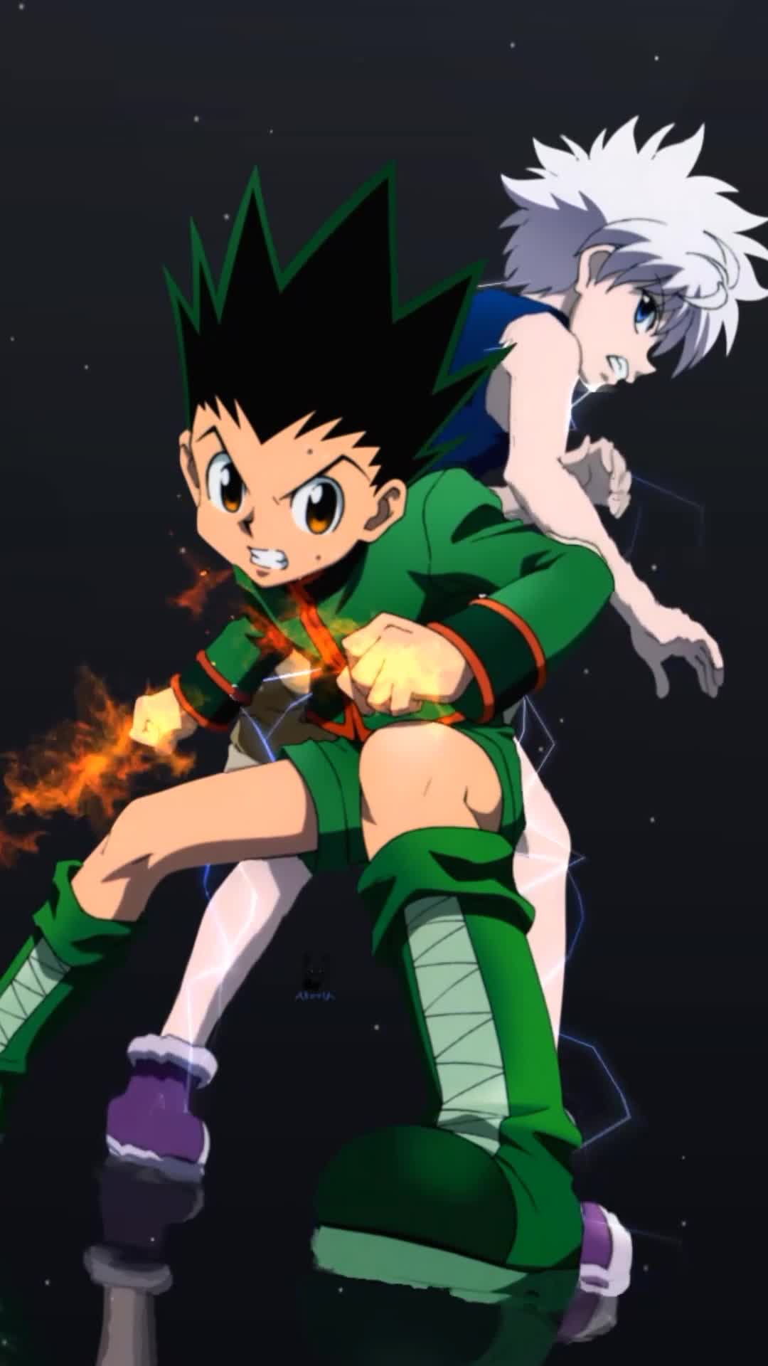 Iphone And Android Hunter X Hunter Kilua Vs Gon Anime Live Phone Wallpaper