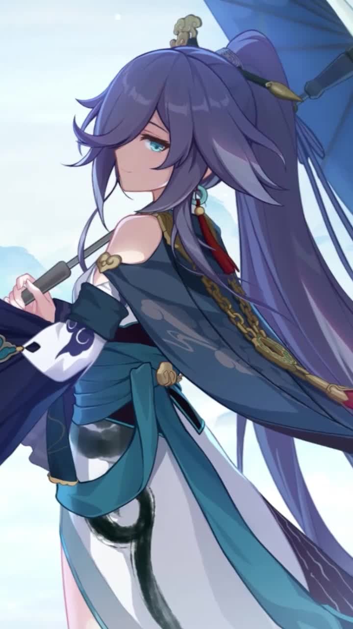 Live Phone Azure Empyrea Umbrella Honkai Impact 3rd Wallpaper To iPhone And Android