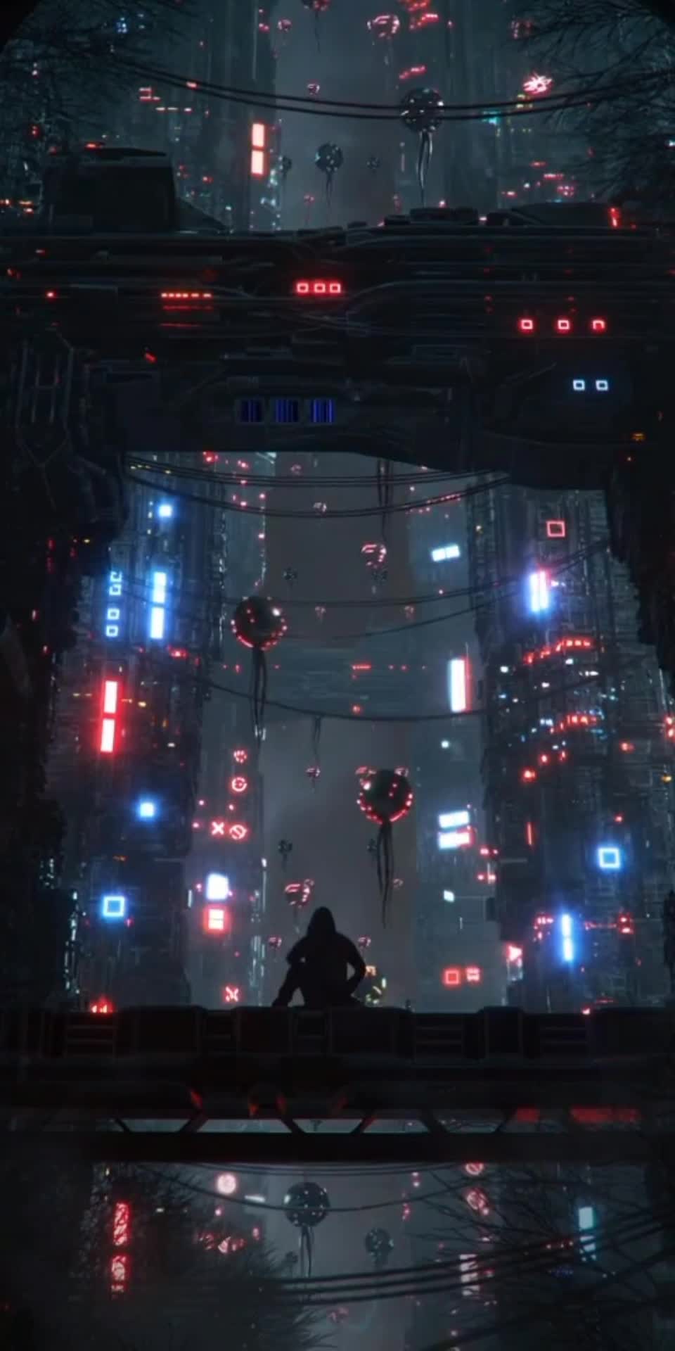 Android  iOS iPhone  Cool cyberpunk city live wallpaper 